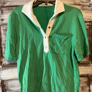 Stateside Green Casual Shirt with White Accents